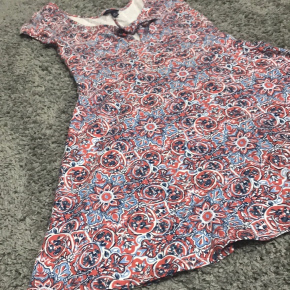 Orange and Blue patterned dress - Picture 3 of 4